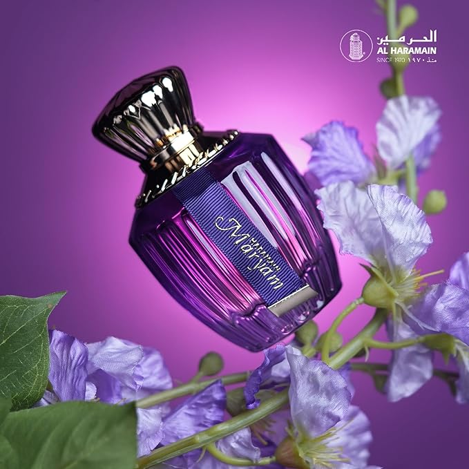 Al Haramain Maryam - Arabian Perfume for Women - Long Lasting Floral Fragrance with Notes of Cardamom, Saffron, Sandalwood, Musk & Amber - Arabic Eau de Parfum - 3.33 oz EDP Spray