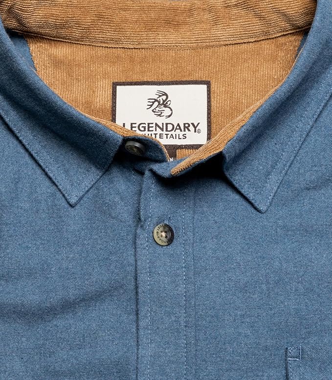 Legendary Whitetails Mens Long Sleeve Button Down 100% Cotton Flannel Shirt
