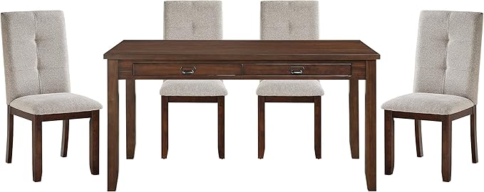 Lexicon Willow 5-Piece Dining Set, Dark Cherry