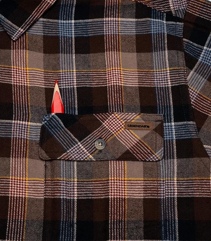 Legendary Whitetails Mens Long Sleeve Button Down 100% Cotton Flannel Shirt