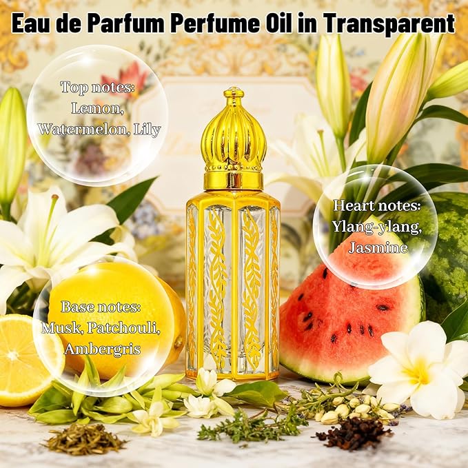 Arabian Perfume for Women, Arabic Perfume Oil Roll On Warm Floral & Musk Eau de Parfum, Long Lasting, 0.4 fl. oz
