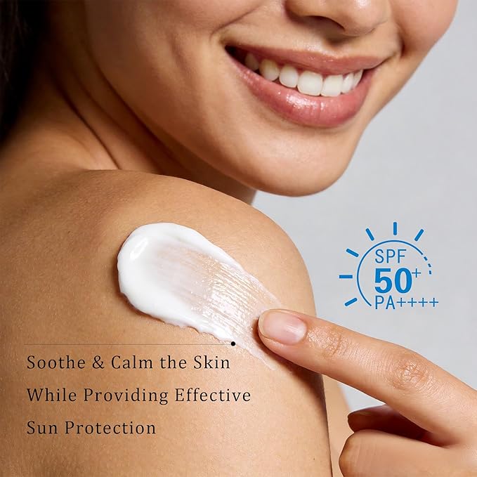 Centella Sunscreen SPF 50, Moisturizing Sunscreen Facial Serum, Daily UV Defense Non-Sticky Sun Protection Travel Essentials for All Skin (50ml)