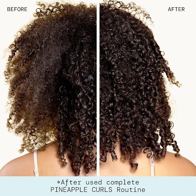 Pacifica Pineapple Curls, Curly Hair Shampoo & Conditioner Set – Strand Defining Care for Wavy & Coily Hair – Reduces Frizz – Sulfate Free Clean Beauty Dermatologist Tested, Vegan & Cruelty-Free