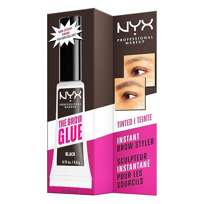 NYX PROFESSIONAL MAKEUP ザ ブロウ グルー エクストリームホールド ティンテッド アイブロウジェル - ブラック