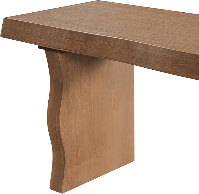 Christopher Knight Home Hartwell 63" Indoor Pine Dining Bench, Solid Wood Bench Seat for Dining Table, Rectangular Dining Seat, Spacious Seating, Long Footstool for Living Room Dining Room, Pine Wood