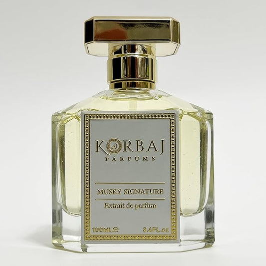KORBAJ PARFUMS マスキーシグネチャー - 女性用アラビア香水、オードパルファム 男性向け、シチリアンレモン、ベルガモット、パチョリ、ジャスミン、サンダルウッド、バニラ 100ml