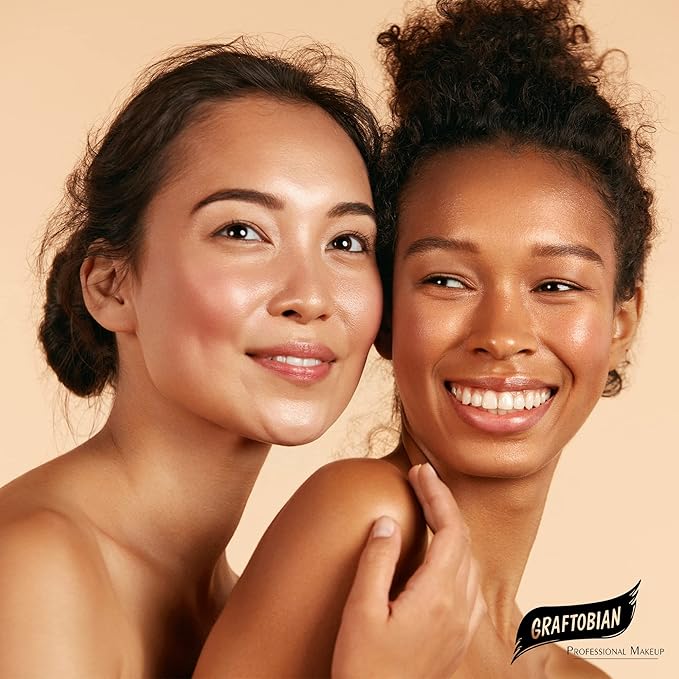 Graftobian HD Glamour Crème Foundation 1/2oz, Weightless Full Coverage Makeup, 65 Inclusive Shades, For All Skin Types, Natural or Full-Glam Looks, For Professionals and Beginners, Henna