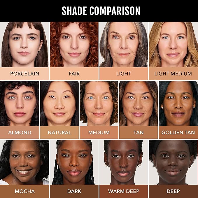 No Makeup Makeup Foundation, Weightless Cream-Balm Formula Conceals, Corrects and Camouflages with Skin-Tone Adaptive Flexshade Technology, Buildable, Long-Lasting, Cruelty-Free, Vegan, Dark