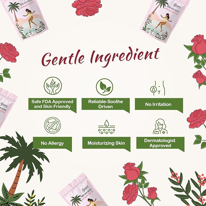 Ajoura 1lb Unscented Hard Wax Beads for Hair Removal, Brazilian Bikini Wax Refill for Full Body Women Men, Ideal for Legs, Face, Brazilian, Bikini, and Underarms, at Home Waxing for Sensitive Skin