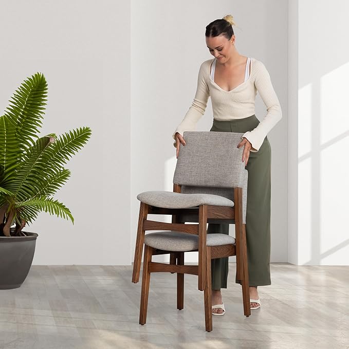 Transformer Table - Solid Wood Extendable Dining Table with Bench and 4 Stackable Chairs, Seats 2-12, Expandable Table, Space-Saving Furniture, Brown (Table + Bench + 4 Chairs)