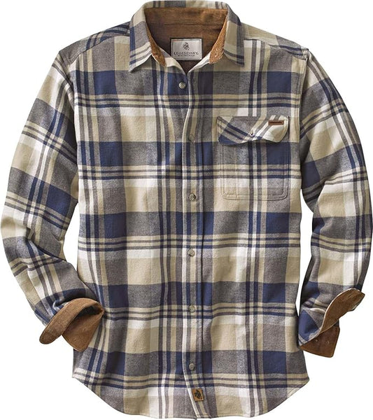 Legendary Whitetails Mens Long Sleeve Button Down 100% Cotton Flannel Shirt