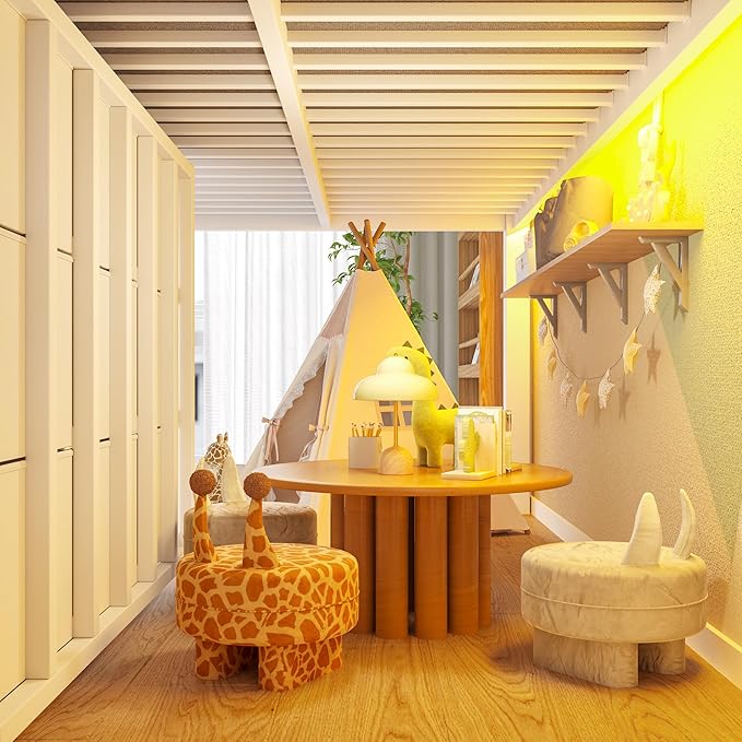 Bellemave Twin Size Loft Bed with 9 Non-Woven Fabric Storage Drawers, Low Loft Bed with Stairs and Lights, Twin Loft Beds with High Rails, Noise Reduced White