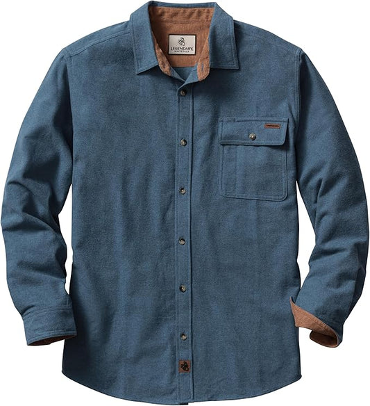 Legendary Whitetails Mens Long Sleeve Button Down 100% Cotton Flannel Shirt