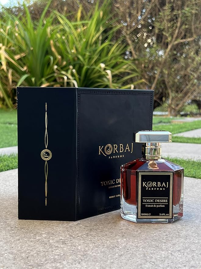 KORBAJ PARFUMS トキシックデザイア - 男女兼用アラビアンパフューム、EDPメンズコロン、コニャックオイル、オークアブソリュート、シナモンエッセンス、トンカビーン - サンダルウッド、プラリネ - バニラパフューム 100ml