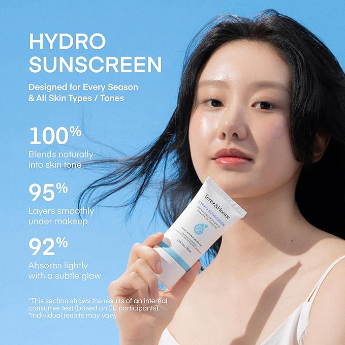 Terez & Honor Sunscreen for Face: Hydrating Face Sunscreen Broad Spectrum SPF 50 with UVA/UVB Protection - Moisturizing, Soothing, Water-Resistant, No-White Cast & Non-Greasy - Korean Sun Care 1.69oz