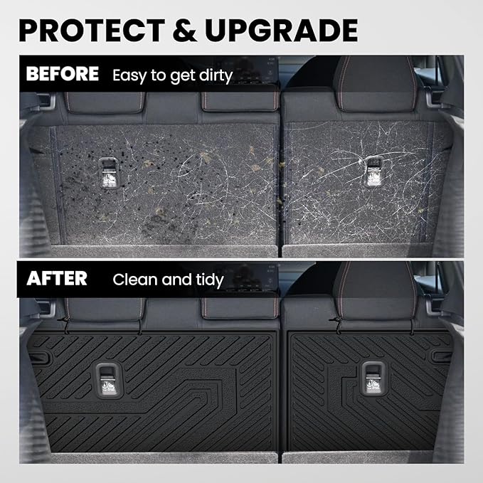 LASFIT Rear Seat Back Protector for Honda HR-V 2023-2027,All Weather TPE Pet Friendly Custom Fit HR-V Second Row Back Seat Cover Backseat Mat Liner