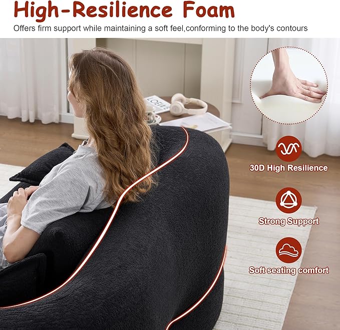 70" Convertible Sofa Bed, 2-in-1 Boneless Sleeper Sofa, Soft Chenille Folding Sofa Loveseat with 4 Pillows, Love Seat Small Couch for Small Spaces, Living Room, Bedroom, No Assembly