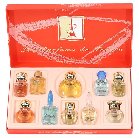 Charrier Parfums オードパルファム 10点セット 豪華ギフトボックス - 57.8ml - フランス、プロヴァンス製 - Pan-American Tradeより