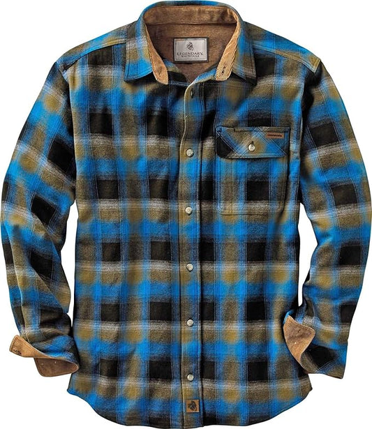 Legendary Whitetails Mens Long Sleeve Button Down 100% Cotton Flannel Shirt