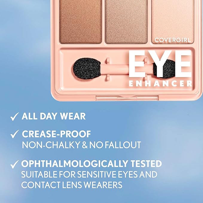 Covergirl アイエンハンサー、ベリーニ スプリッツ、アイシャドウ クワッド、つけやすい、クリーン＆ヴィーガン、タルクフリー、マット＆シマーフィニッシュ、スマッジプルーフ、0.19oz