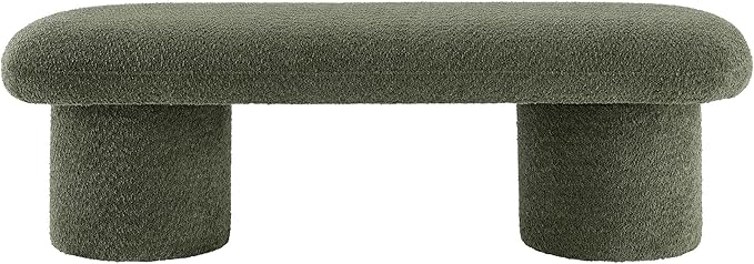 Modway Orla Chenille Upholstered Bench in Sage