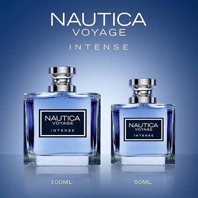 Nautica Voyage Intense オードトワレ 47ml (1個パック) ベチバー、スモーキーレザー、ミモザのノート メンズフレグランス 長持ち 普段使い トラベルサイズ