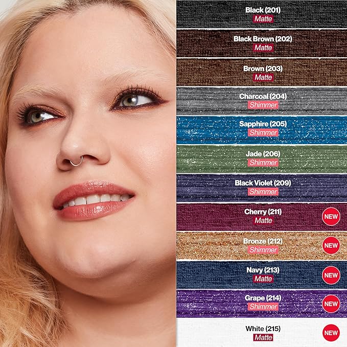 Revlon ColorStay Pencil Waterproof Eyeliner, Smudge-Proof, Eye Makeup with Built-In Sharpener, 202 Black Brown, 0.01 oz