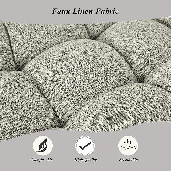 Bench Cushion for Indoor Furniture Rectangle Bench Seat Cushion for Bay Window Entryway Bench Thick Textured Chair Cushion with Non-Slip Backing 1 Pack 48 x 19 inch (1, Heather Gray)