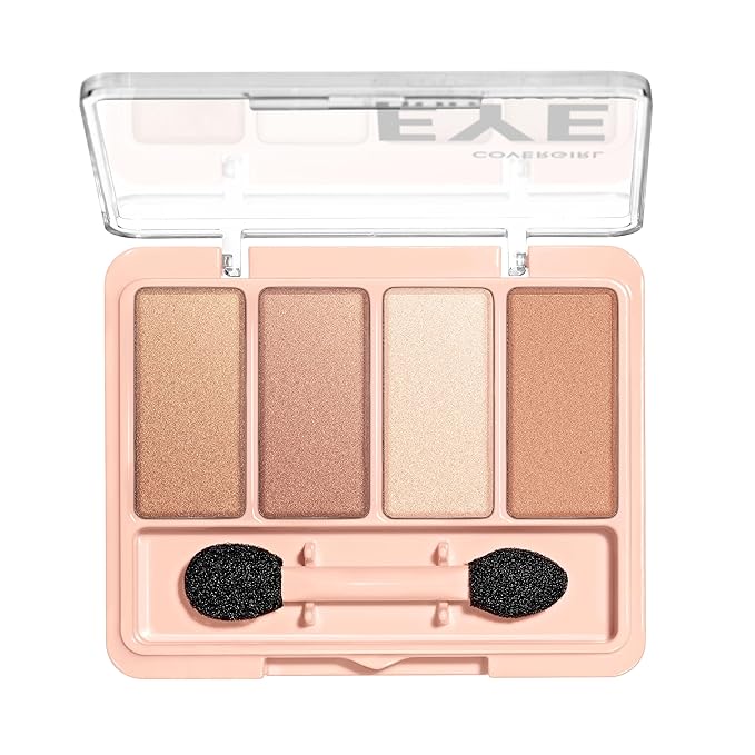 COVERGIRL - アイエンハンサー 4色アイシャドウ、シルクのようなシアーなつけ心地、両端アプリケーター付き、100%クルエルティフリー