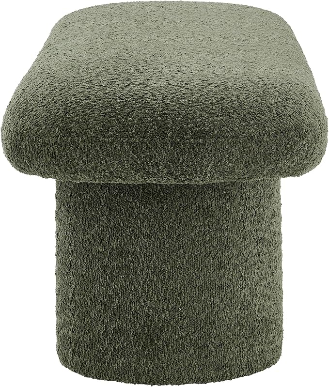 Modway Orla Chenille Upholstered Bench in Sage