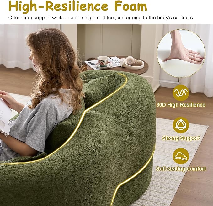70" Convertible Sofa Bed, 2-in-1 Boneless Sleeper Sofa, Soft Chenille Folding Sofa Loveseat with 4 Pillows, Love Seat Small Couch for Small Spaces, Living Room, Bedroom, No Assembly