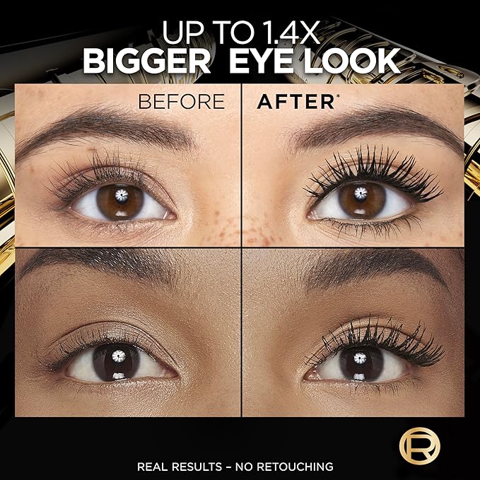 L'Oreal Paris Voluminous Panorama Mascara,Volumizing and Lengthening Mascara,Washable Longwear and Smudge Resistant Make Up,Black Brown,0.33 Fl Oz