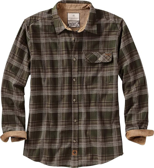 Legendary Whitetails Mens Long Sleeve Button Down 100% Cotton Flannel Shirt