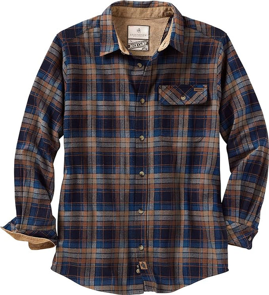 Legendary Whitetails Mens Long Sleeve Button Down 100% Cotton Flannel Shirt