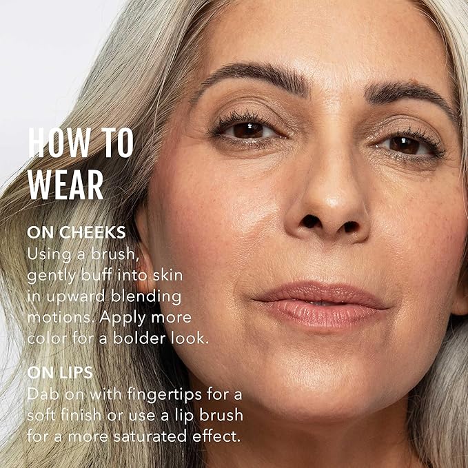 No Makeup Makeup Blush & Lip Color, Second-Skin Cream-Balm Formula Delivers a Long-Lasting Sheer Wash of Color, Buildable Coverage, Semi-Matte Finish, Made with Skin-Loving Ingredients, Pink