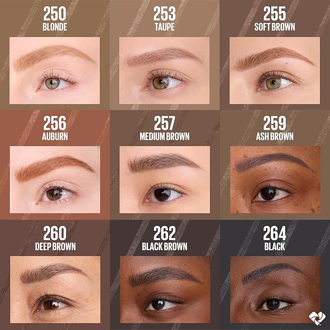 Maybelline Express Brow Ultra Slim Eyebrow Makeup, Brow Pencil with Precision Tip and Spoolie for Defined Eyebrows, Medium Brown, 1 Count (Packaging May Vary)
