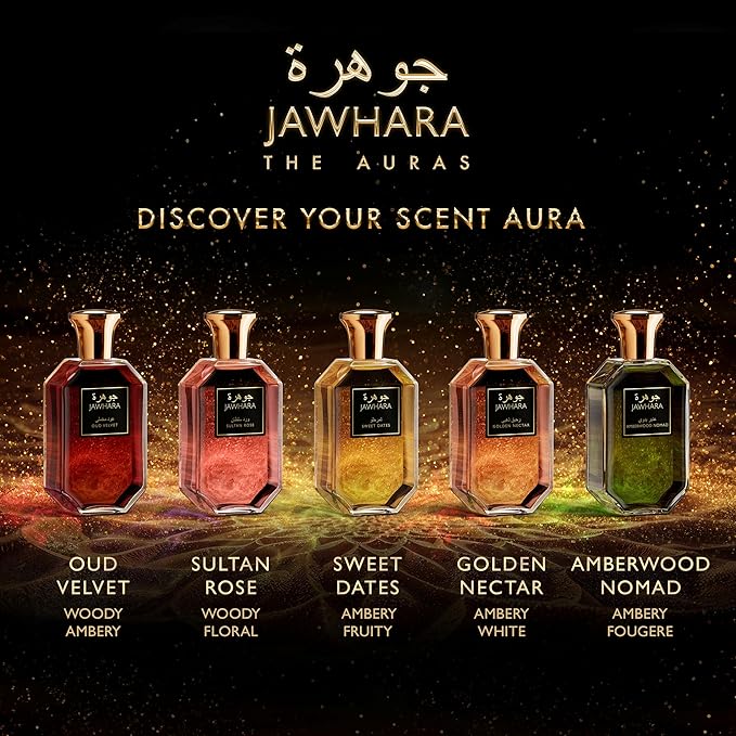Jawhara Sultan Rose | ウッディフローラル オードパルファム 100ml | サフラン、タイフローズ、ウォームバニラ、ホワイトムスクの香り | 長持ち | 普段使い | TSA準拠 | 女性用ローズフレグランス