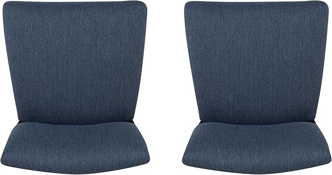 Linon Boone Blue and Brown Fully Assembled 30 Inch Seat Height Barstool Set of 2 with Extra Padded Seat