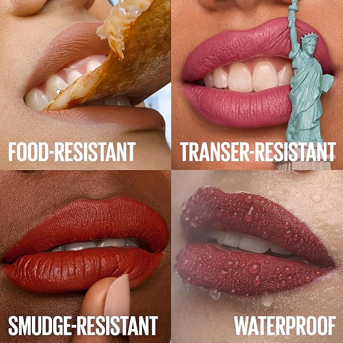 Maybelline Super Stay Matte Ink Liquid Lipstick Makeup, Long Lasting High Impact Color, Up to 16H Wear, Pioneer, Blue Red, 1 Count, Packaging May Vary | Long lasting, High pigmentation