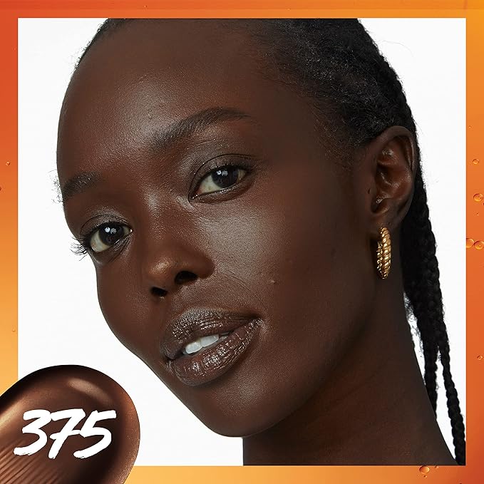 Maybelline Super Stay Up to 24HR Skin Tint, Radiant Light-to-Medium Coverage Foundation, Makeup Infused With Vitamin C, 375, 1 Count