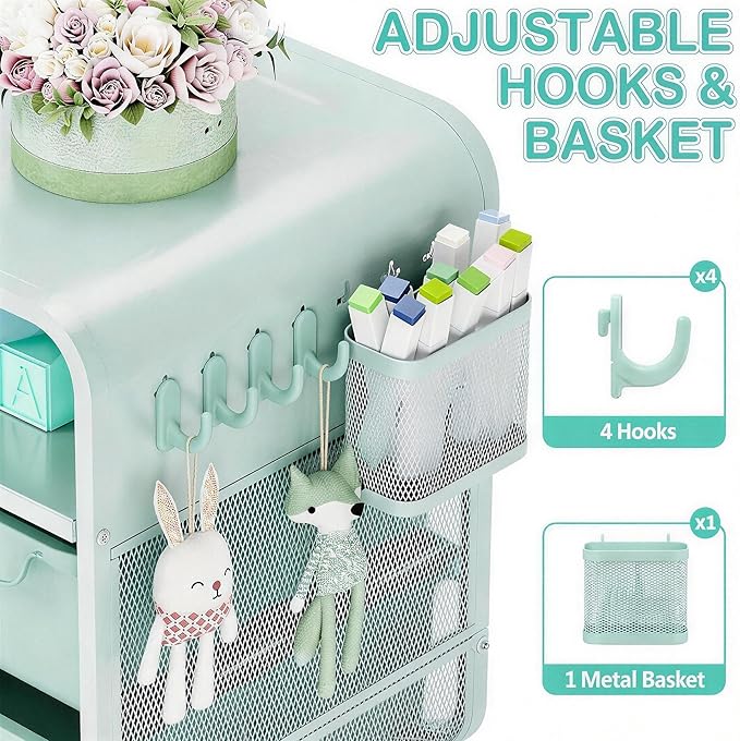 SYKIARIOL Kids Nightstand,Cute End Table with Storage Drawer,Nightstand for Girls Bedroom Furniture
