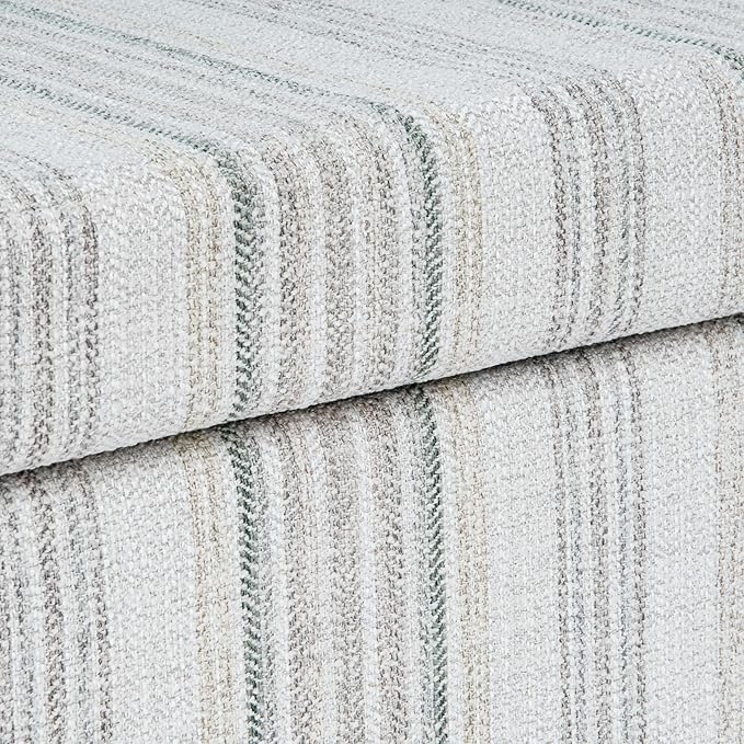 HomePop Malmo Bench - Gray Striped Pattern