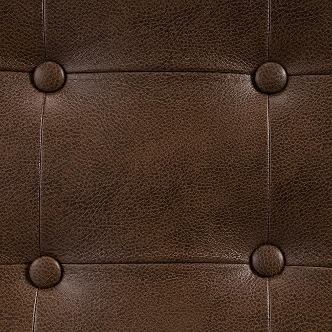 HomePop Large Tufted Storage Bench - Antique Brown