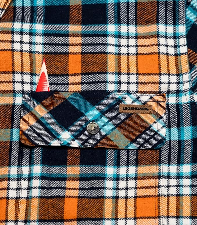 Legendary Whitetails Mens Long Sleeve Button Down 100% Cotton Flannel Shirt