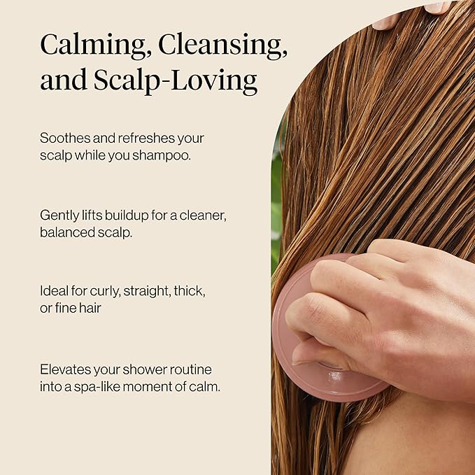 Kitsch Scalp Massager for Hair Care - Scalp Scrubber, Shampoo Brush & Exfoliator for Scalps- Hair Scrubber for Relaxing Bath - Terracotta