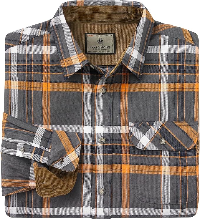 Legendary Whitetails Mens Long Sleeve Button Down 100% Cotton Flannel Shirt
