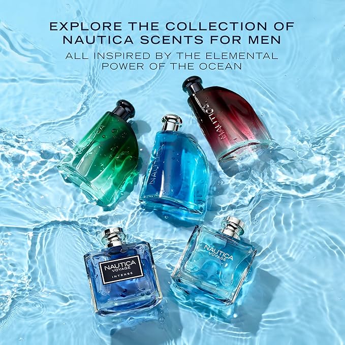Nautica Voyage Intense オードトワレ 47ml (1個パック) ベチバー、スモーキーレザー、ミモザのノート メンズフレグランス 長持ち 普段使い トラベルサイズ