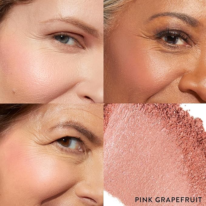 LAURA GELLER NEW YORK Baked Blush-n-Brighten Marbleized Blush for Cheeks - Pink Grapefruit - Satin Finish - Buildable Color (Pack of 2)