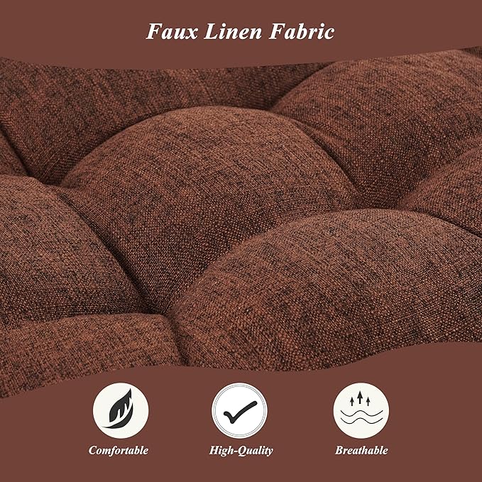 Bench Cushion for Indoor Furniture 48x19 inch Rectangle Bench Seat Cushion for Bay Window Entryway Bench Thick Textured Chair Cushion with Non-Slip Backing 1 Pack, Coffee