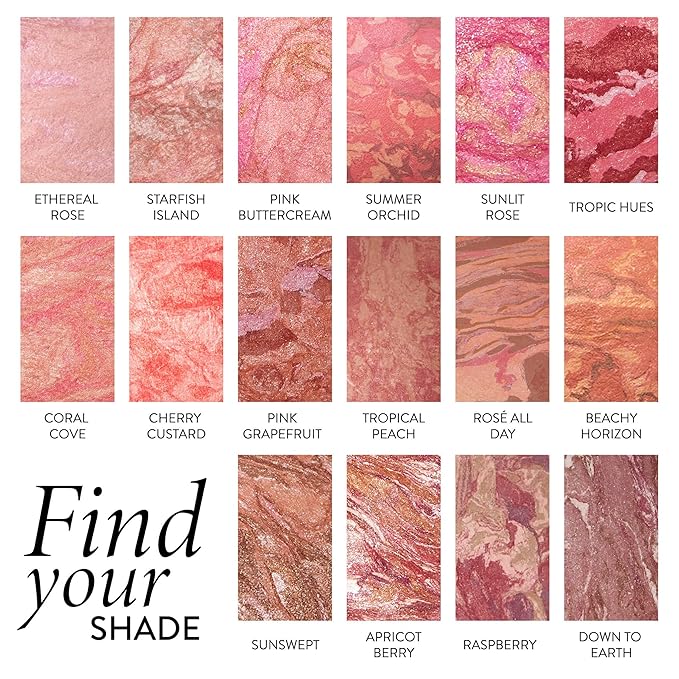 LAURA GELLER NEW YORK Baked Blush-n-Brighten Marbleized Blush for Cheeks - Pink Grapefruit - Satin Finish - Buildable Color (Pack of 2)
